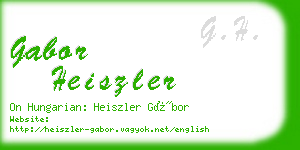 gabor heiszler business card